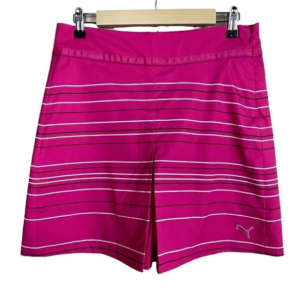 NWT Puma Golf Skirt Style 568017‎ Pink Black White Striped Women's size 6 - Picture 1 of 10